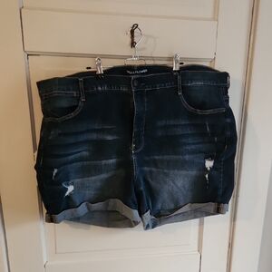 Wallflower Women's Jean Shorts - Dark Blue